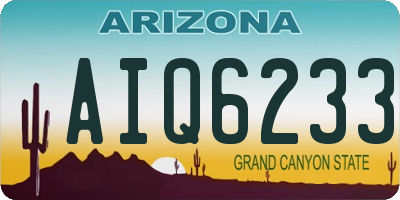 AZ license plate AIQ6233