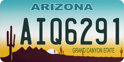 AZ license plate AIQ6291