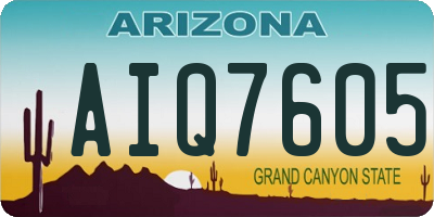 AZ license plate AIQ7605
