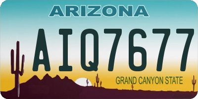 AZ license plate AIQ7677