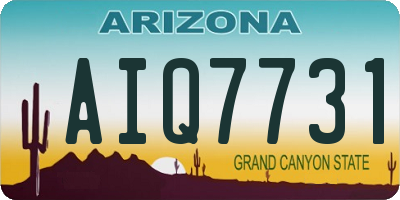 AZ license plate AIQ7731