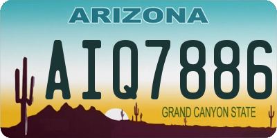 AZ license plate AIQ7886