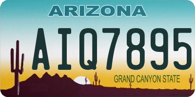 AZ license plate AIQ7895