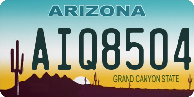 AZ license plate AIQ8504