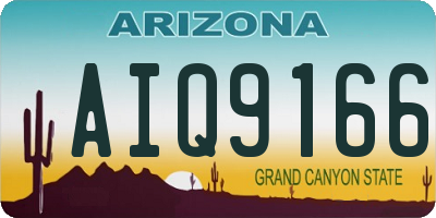 AZ license plate AIQ9166
