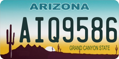 AZ license plate AIQ9586