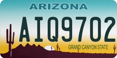 AZ license plate AIQ9702