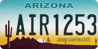 AZ license plate AIR1253