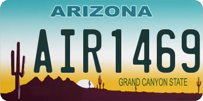 AZ license plate AIR1469