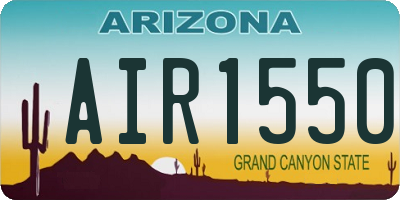 AZ license plate AIR1550