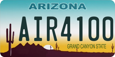 AZ license plate AIR4100