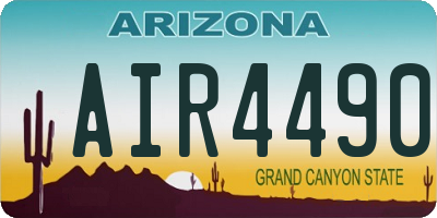 AZ license plate AIR4490