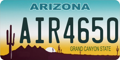 AZ license plate AIR4650