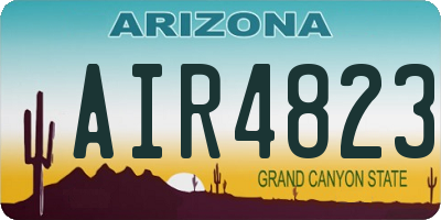 AZ license plate AIR4823