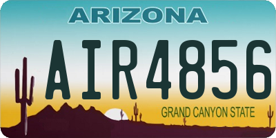 AZ license plate AIR4856