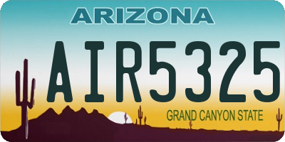 AZ license plate AIR5325