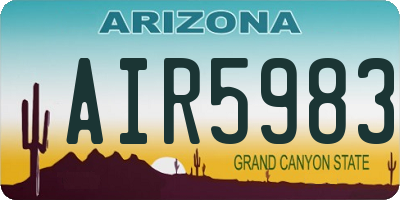 AZ license plate AIR5983