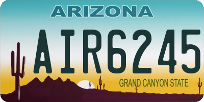AZ license plate AIR6245
