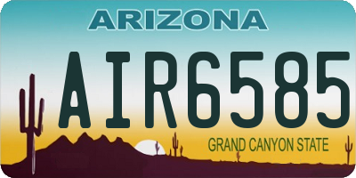 AZ license plate AIR6585