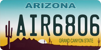 AZ license plate AIR6806