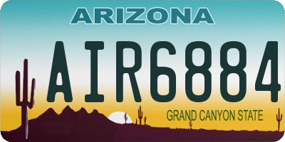 AZ license plate AIR6884