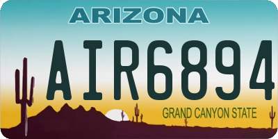 AZ license plate AIR6894
