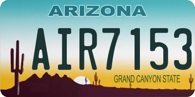 AZ license plate AIR7153