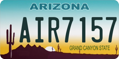 AZ license plate AIR7157