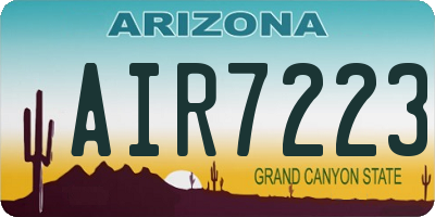 AZ license plate AIR7223