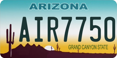 AZ license plate AIR7750