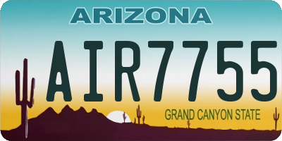 AZ license plate AIR7755