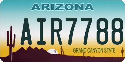 AZ license plate AIR7788