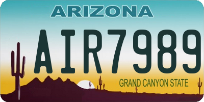 AZ license plate AIR7989