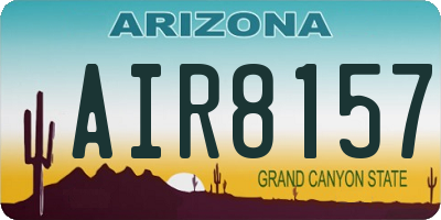 AZ license plate AIR8157