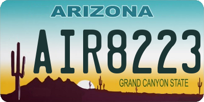 AZ license plate AIR8223