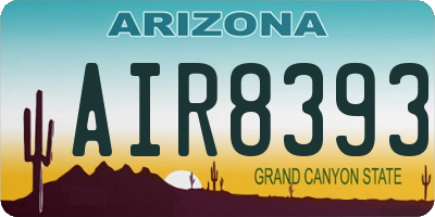 AZ license plate AIR8393