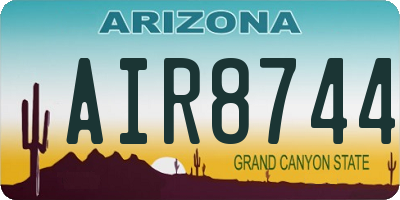 AZ license plate AIR8744