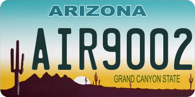 AZ license plate AIR9002