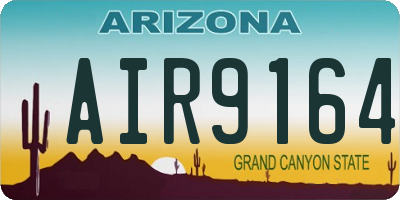 AZ license plate AIR9164