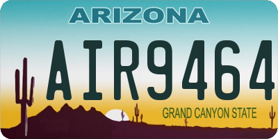 AZ license plate AIR9464