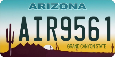 AZ license plate AIR9561