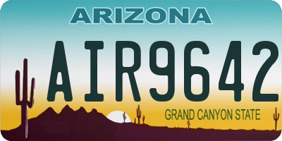 AZ license plate AIR9642