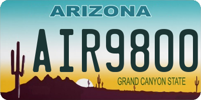 AZ license plate AIR9800