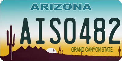 AZ license plate AIS0482