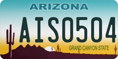 AZ license plate AIS0504