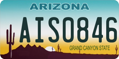 AZ license plate AIS0846
