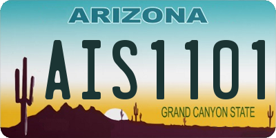 AZ license plate AIS1101