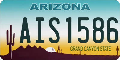 AZ license plate AIS1586