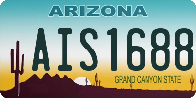 AZ license plate AIS1688