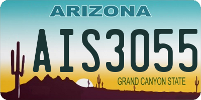 AZ license plate AIS3055